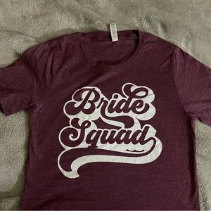 Bride Squad Bridesmaid Maroon Shirt
